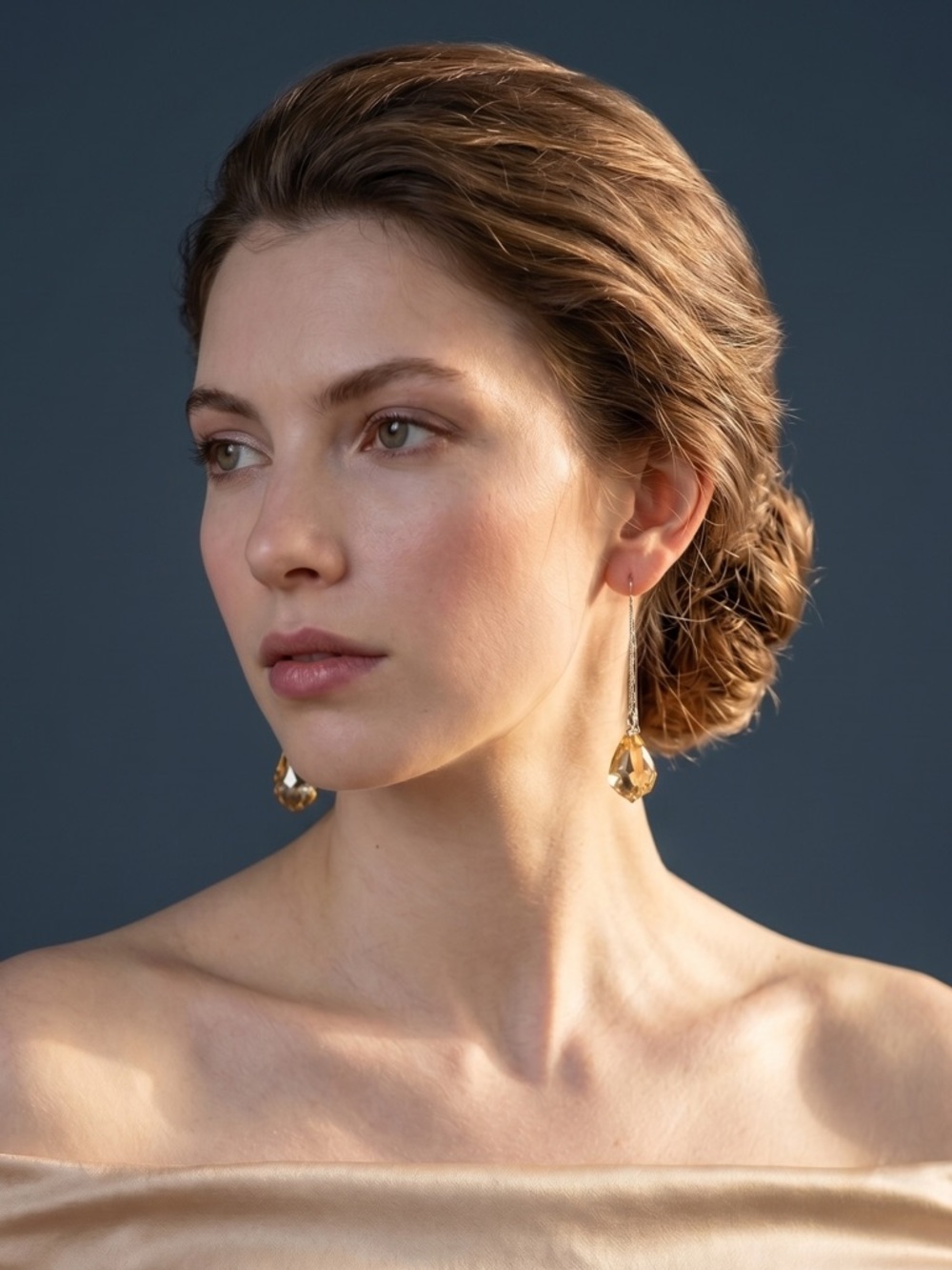 Sterling Silver Chandelier Drop Crystal Earrings